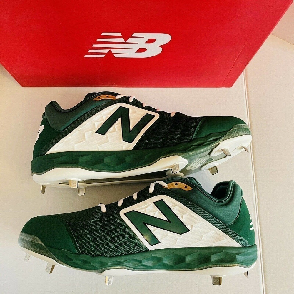 New Balance Low-Cut 3000v4 Metal Baseball Cleat Men's Green with White Sz 16D